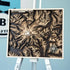 Wooden 3D map of Mount Rainier National Park showing topographic details.
